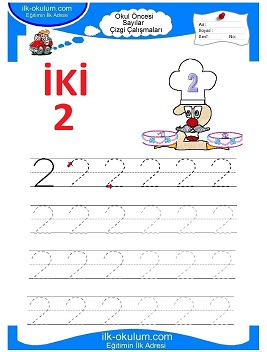 Çocuklar İçin Çizgi Çalışma Sayfaları 